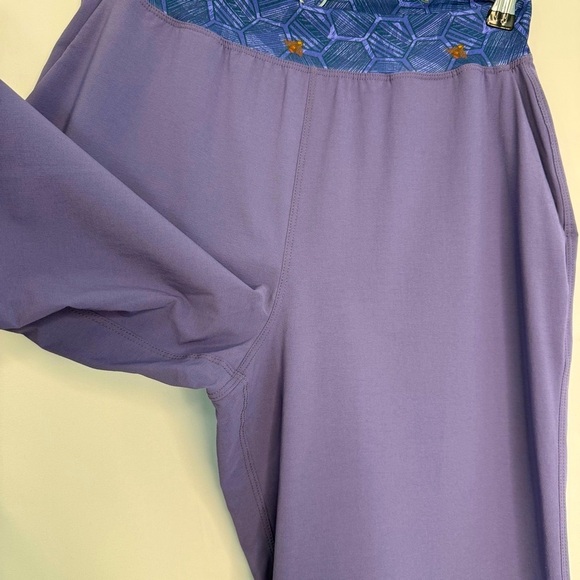Youer Success Pants Wide Leg Women Size L High Waist Lightweight Alpen Purple - Picture 8 of 17